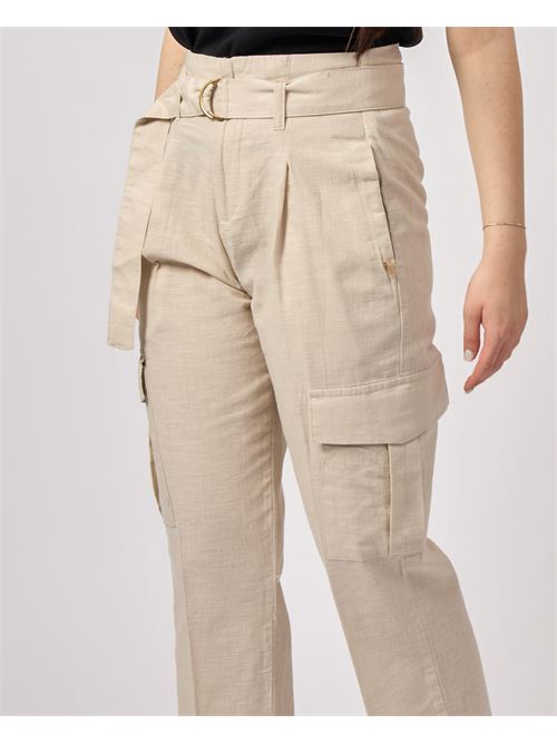 Pantaloni da donna Yes Zee in misto lino YES ZEE | P392-J2000222